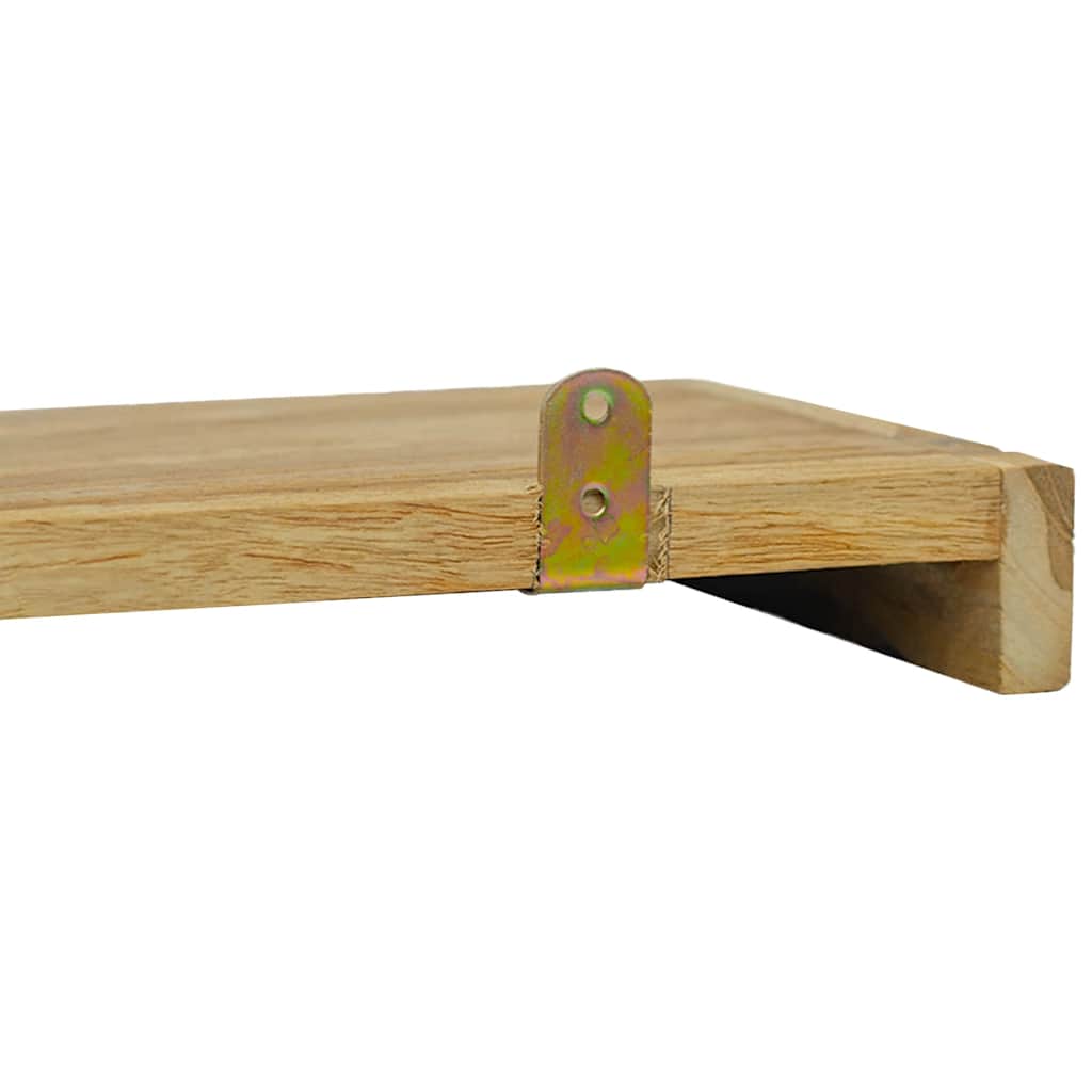 2 db tömör tíkfa falipolc 40 x 15 x 4 cm