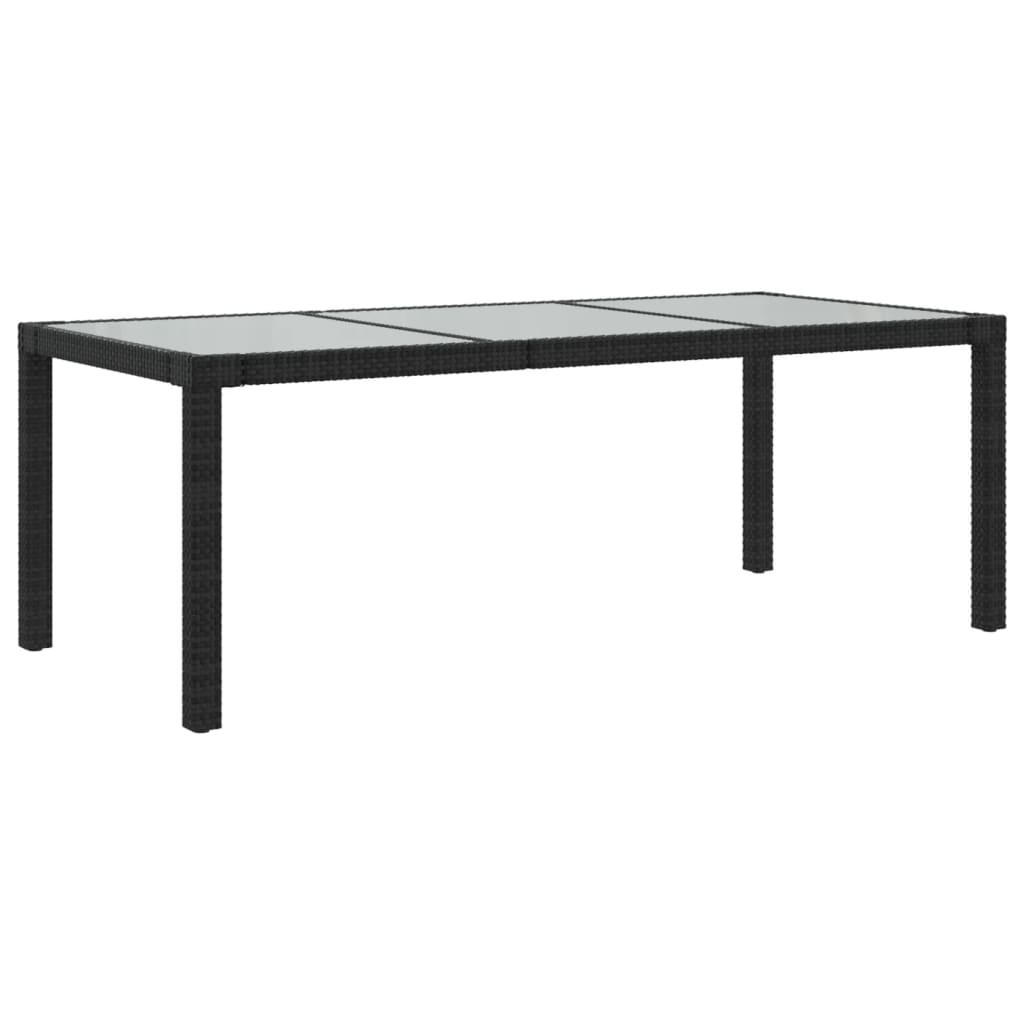 9 részes fekete polyrattan kültéri étkezőszett párnákkal