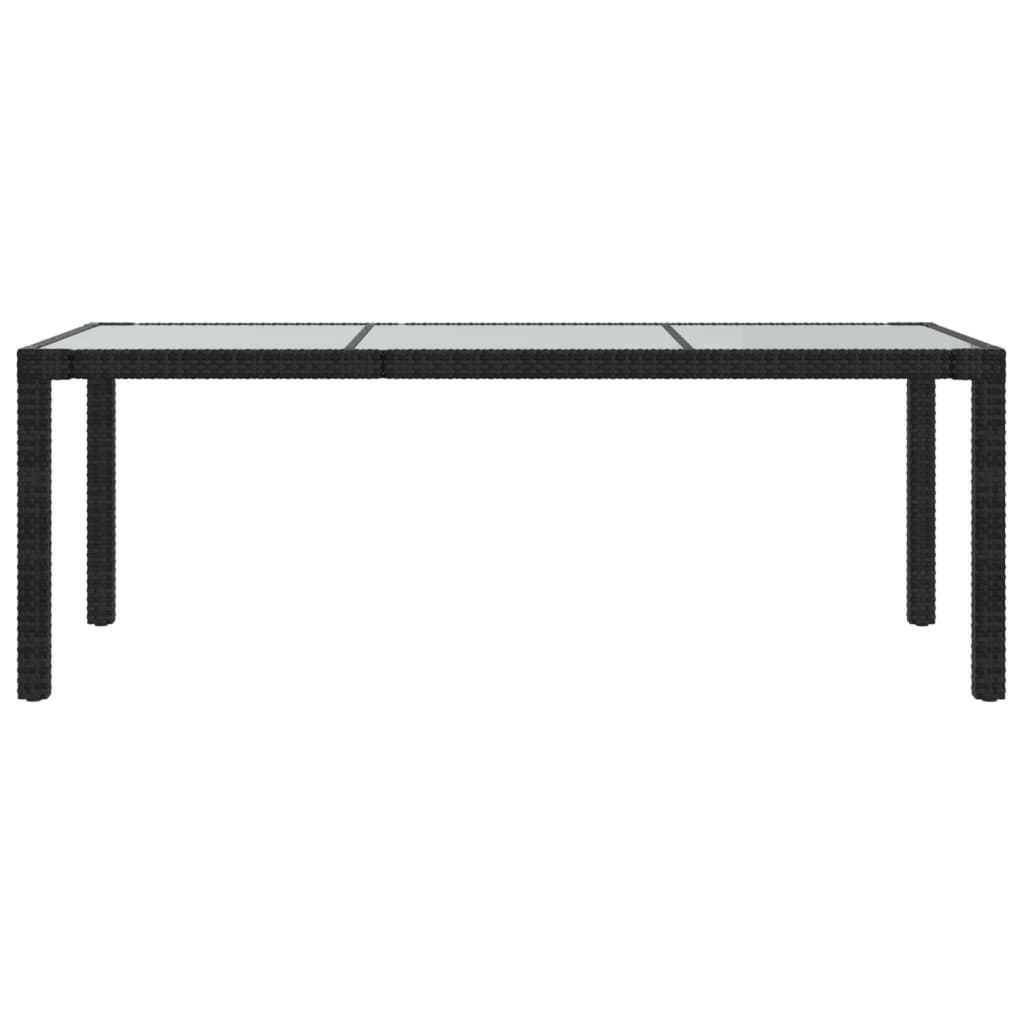 9 részes fekete polyrattan kültéri étkezőszett párnákkal