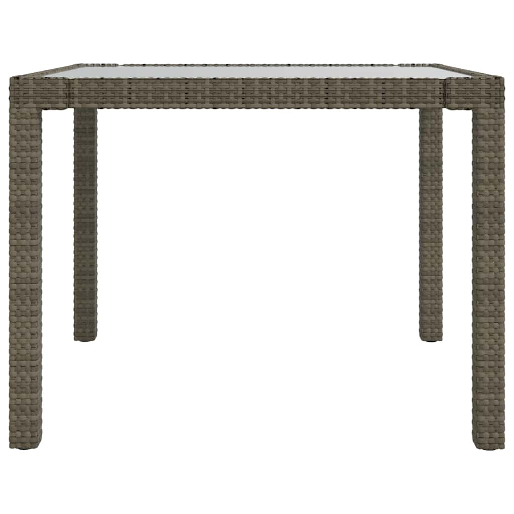 3 részes szürke polyrattan kültéri étkezőszett párnákkal