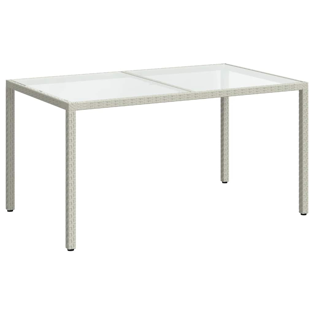5 részes fehér polyrattan kültéri étkezőszett párnákkal