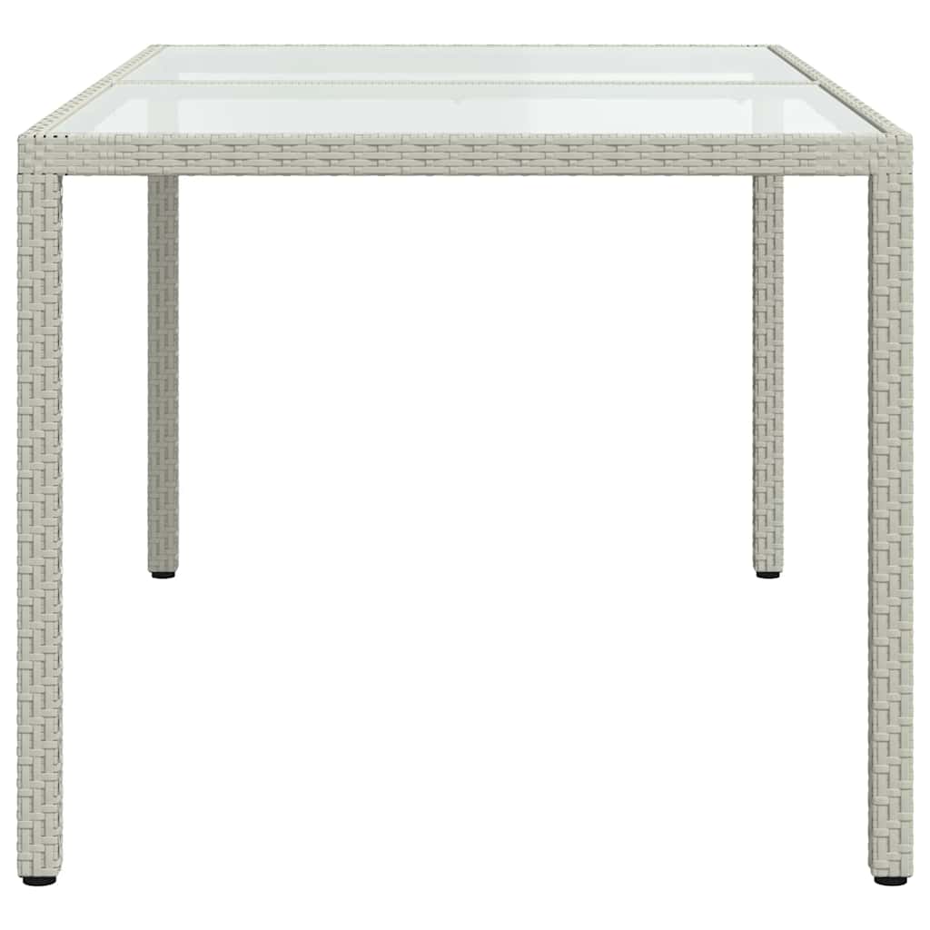 5 részes fehér polyrattan kültéri étkezőszett párnákkal
