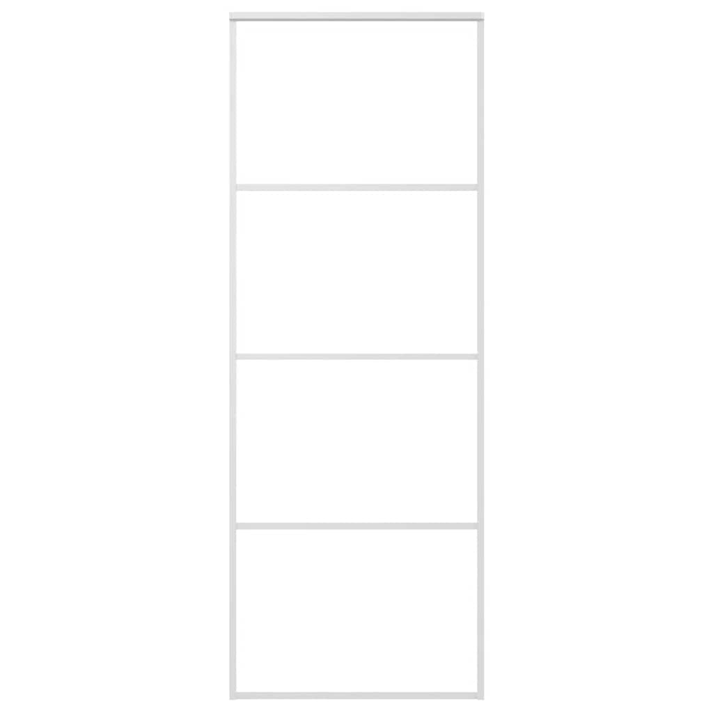 fehér ESG üveg és alumínium tolóajtó 76 x 205 cm