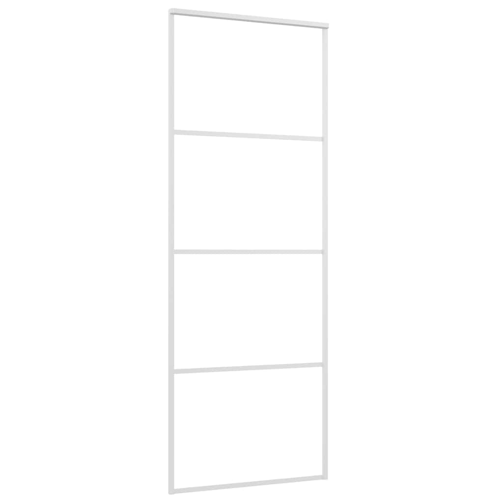 fehér ESG üveg és alumínium tolóajtó 76 x 205 cm