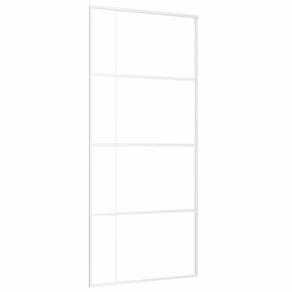 fehér ESG üveg és alumínium tolóajtó 90x205 cm