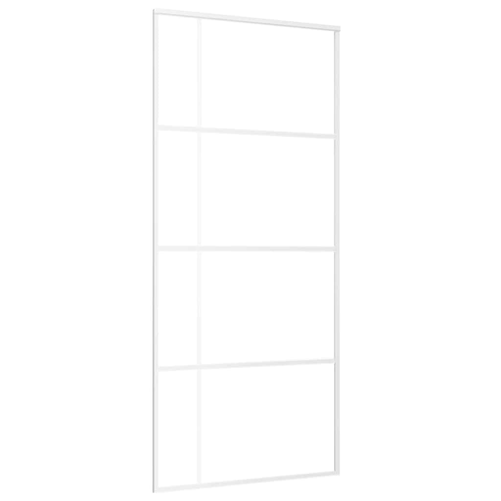 fehér matt ESG üveg és alumínium tolóajtó 90x205 cm