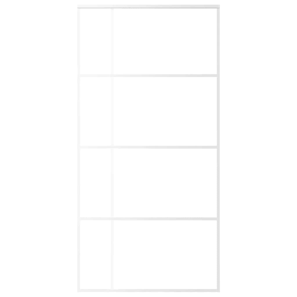fehér ESG üveg és alumínium tolóajtó 102,5x205 cm