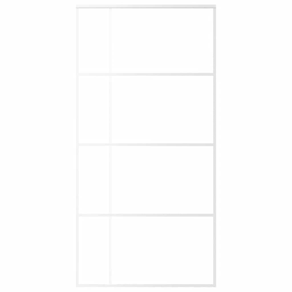 fehér matt ESG üveg és alumínium tolóajtó 102,5x205 cm