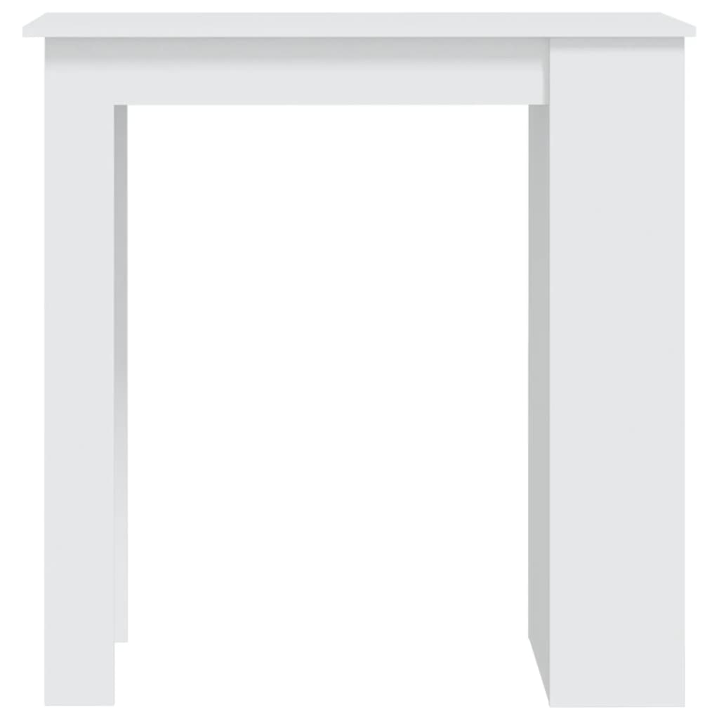 fehér szerelt fa bárasztal tárolórekesszel 102 x 50 x 103,5 cm