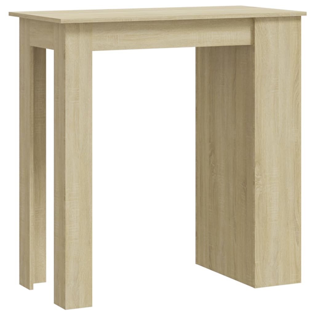 sonoma tölgy színű bárasztal tárolópolccal 102 x 50 x 103,5 cm