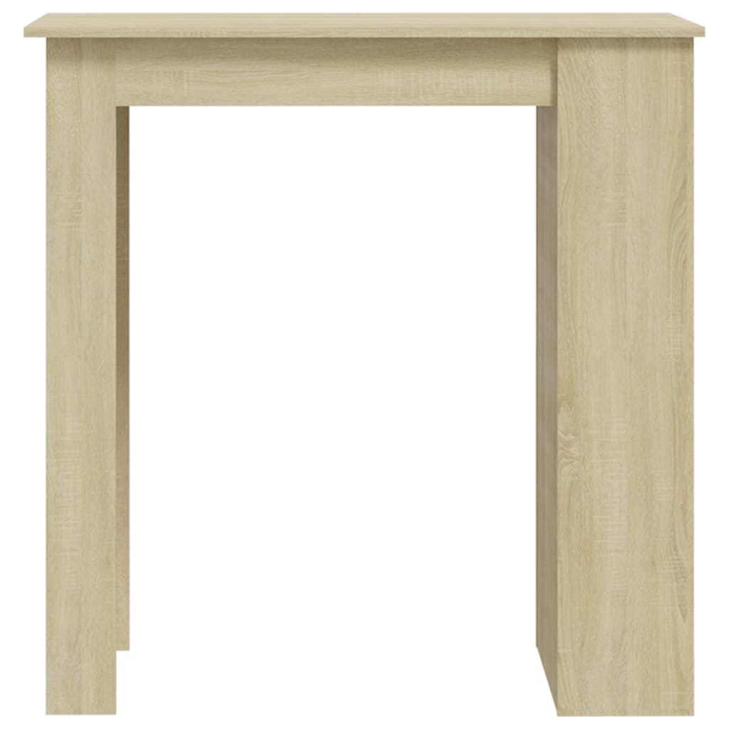 sonoma tölgy színű bárasztal tárolópolccal 102 x 50 x 103,5 cm