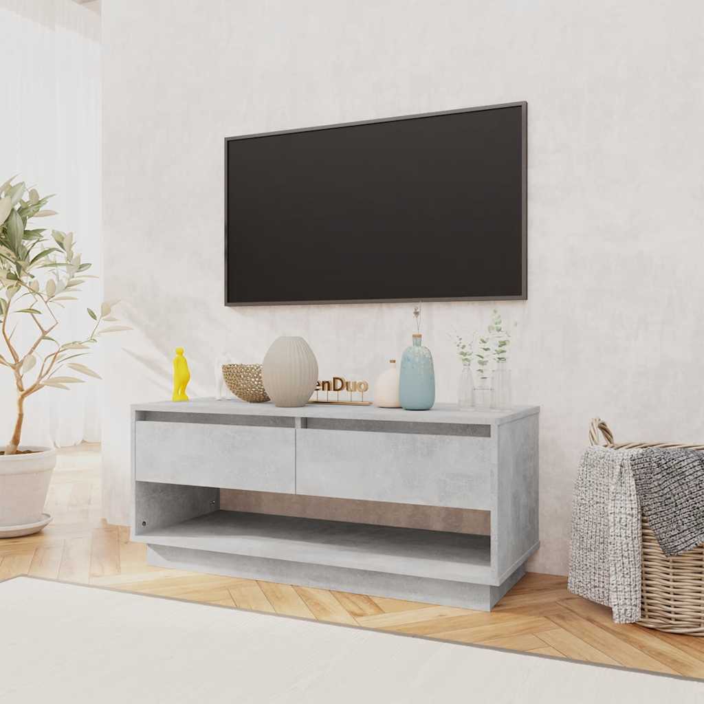 betonszürke szerelt fa TV-szekrény 102x41x44 cm