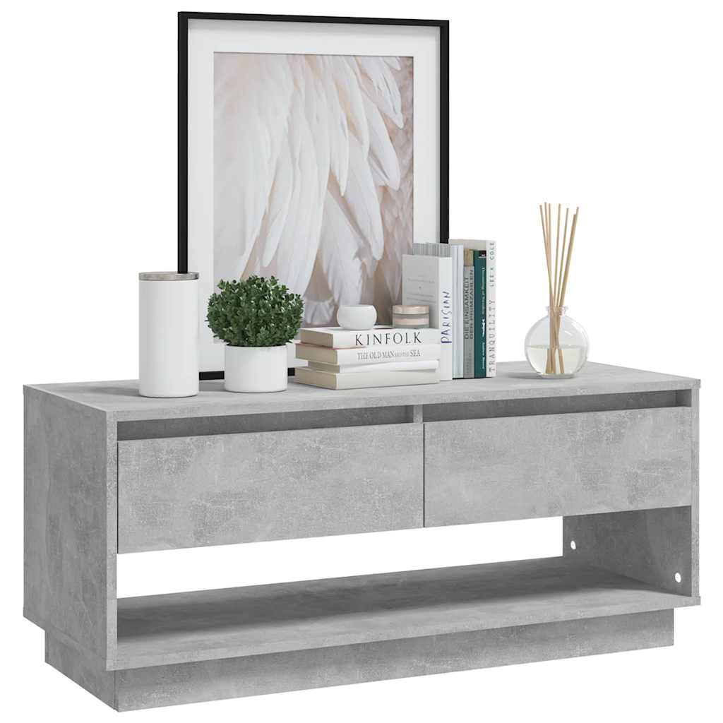 betonszürke szerelt fa TV-szekrény 102x41x44 cm