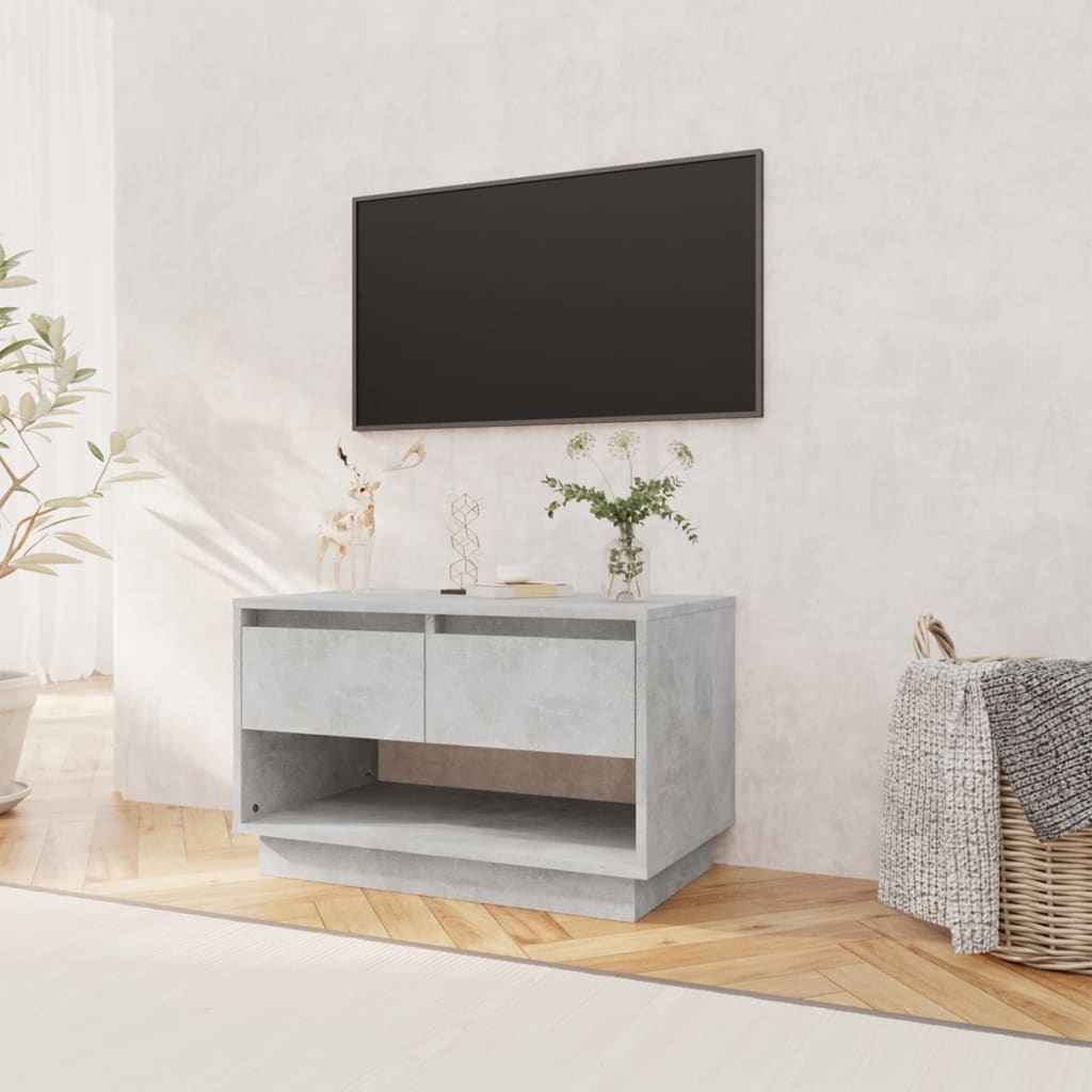 betonszürke szerelt fa TV-szekrény 70x41x44 cm