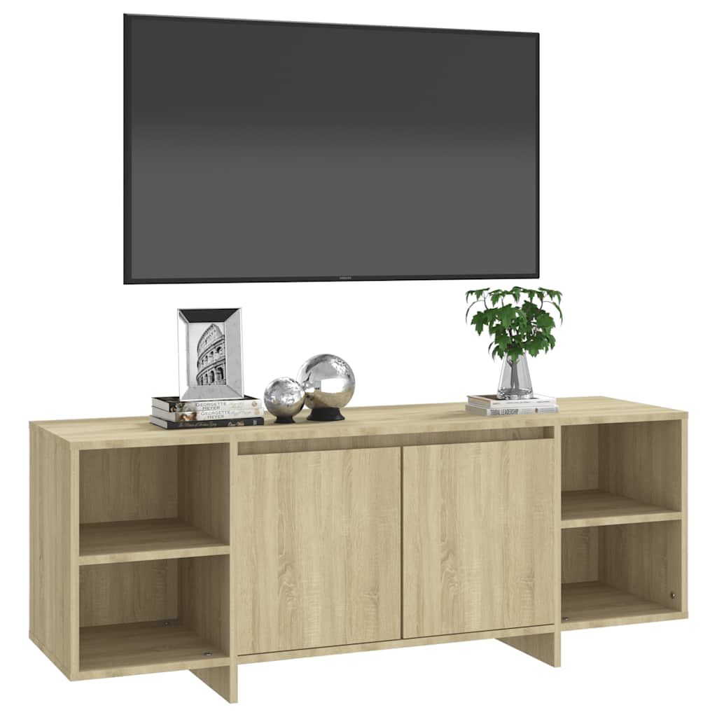 sonoma tölgy színű szerelt fa TV-szekrény 130x35x50 cm