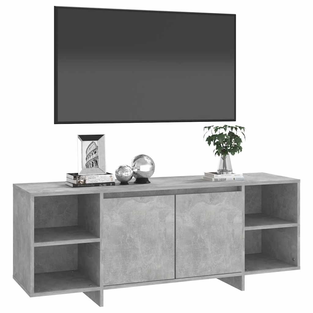 betonszürke szerelt fa TV-szekrény 130x35x50 cm