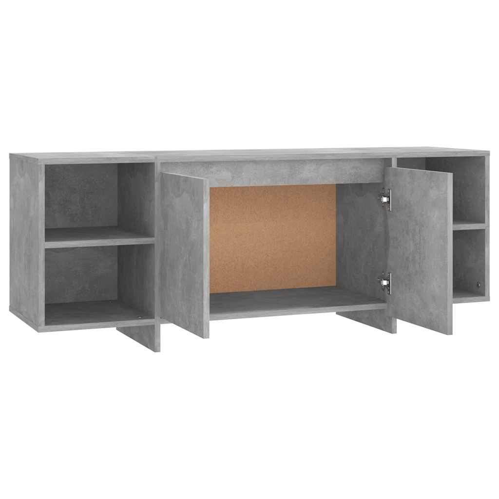 betonszürke szerelt fa TV-szekrény 130x35x50 cm