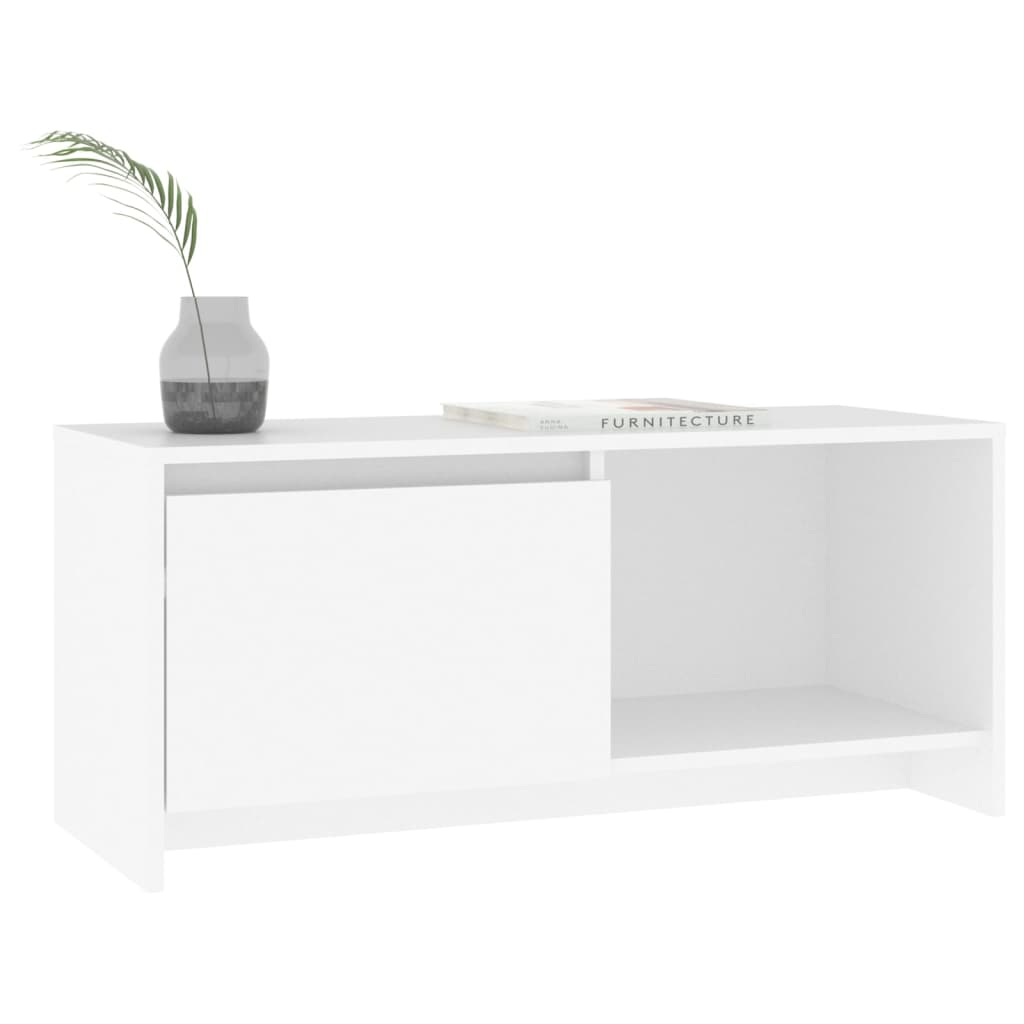 fehér szerelt fa TV-szekrény 90 x 35 x 40 cm