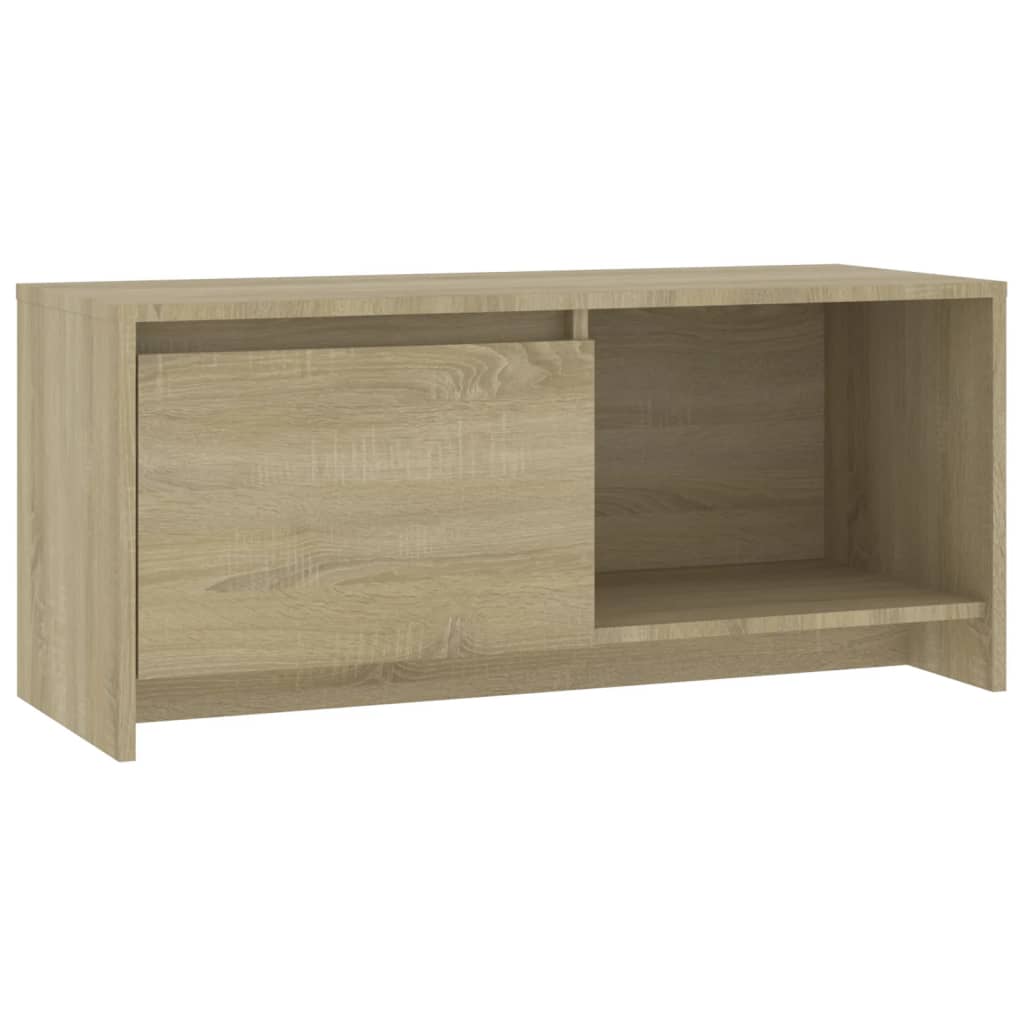 sonoma tölgy színű szerelt fa TV-szekrény 90x35x40 cm