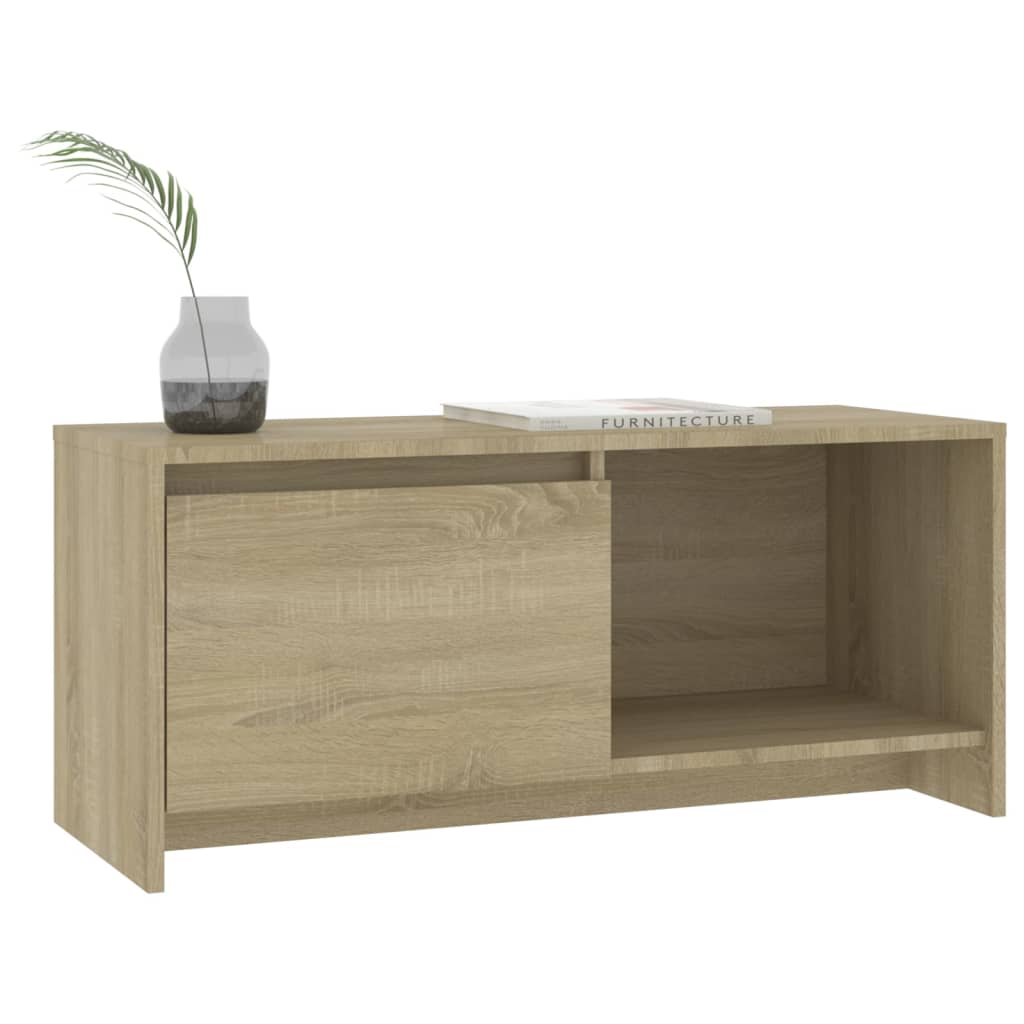 sonoma tölgy színű szerelt fa TV-szekrény 90x35x40 cm