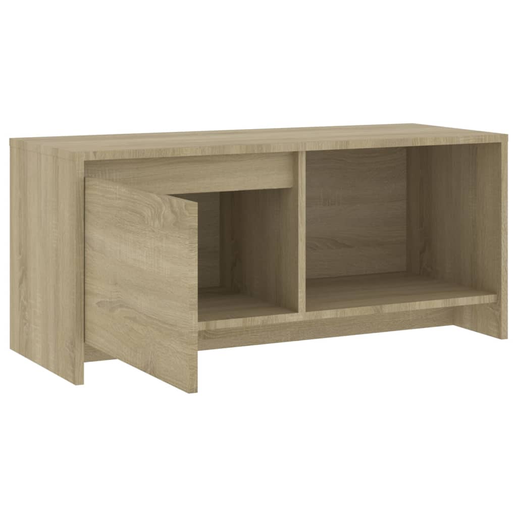 sonoma tölgy színű szerelt fa TV-szekrény 90x35x40 cm
