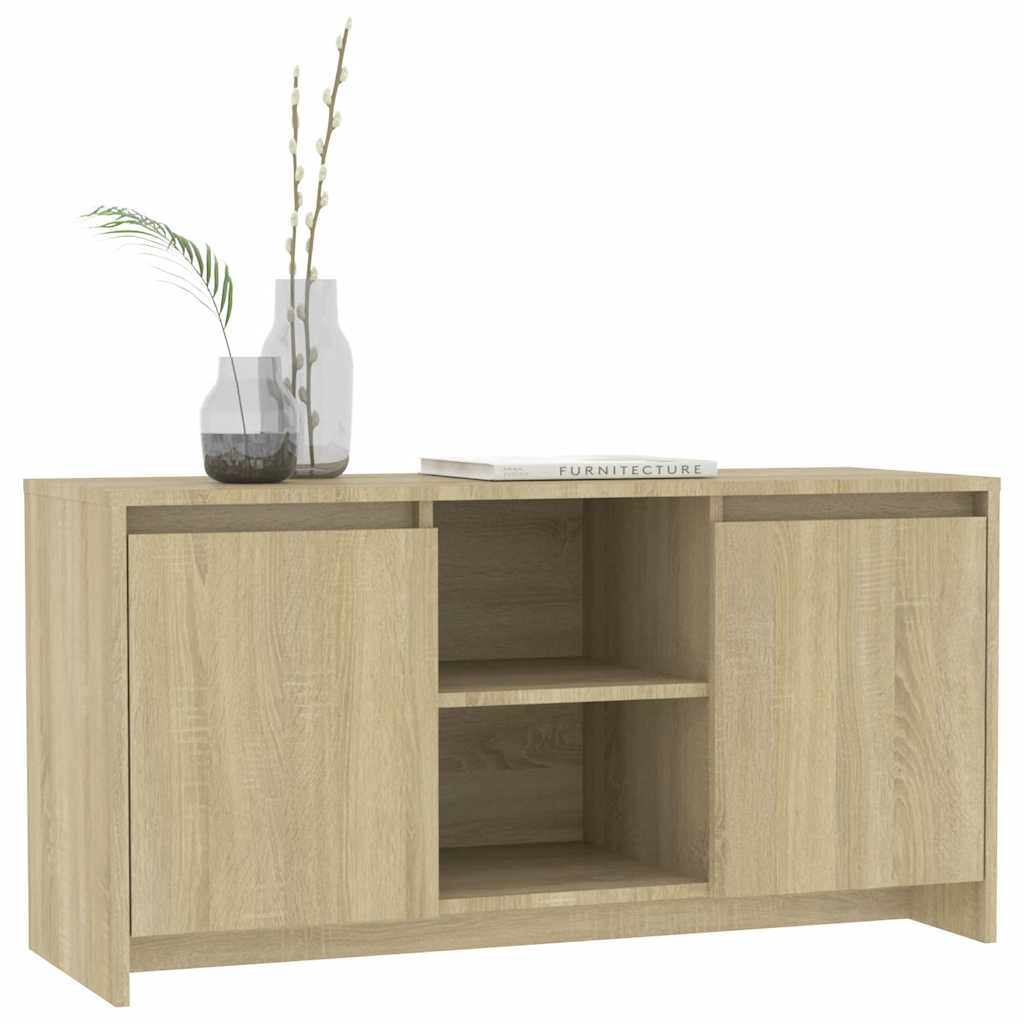 sonoma tölgy színű szerelt fa TV-szekrény 102 x 36 x 50 cm