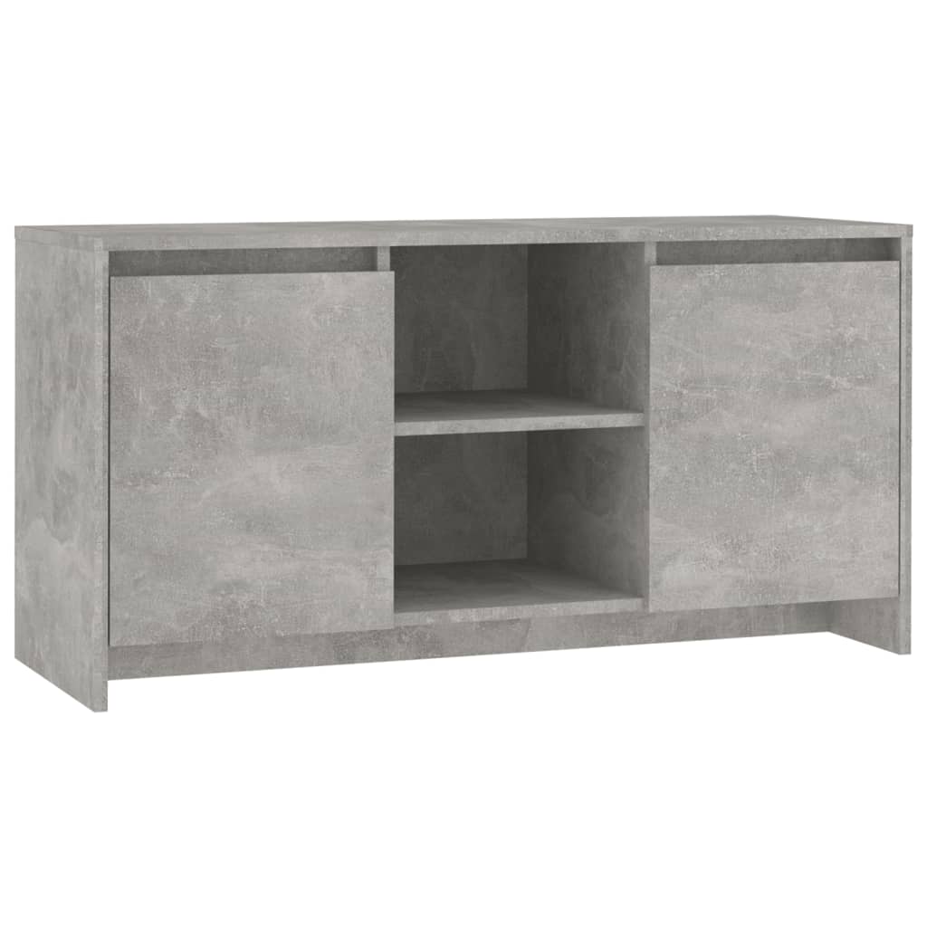 betonszürke szerelt fa TV-szekrény 100 x 35 x 55 cm