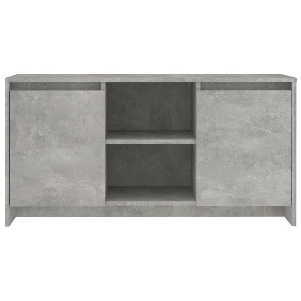 betonszürke szerelt fa TV-szekrény 100 x 35 x 55 cm