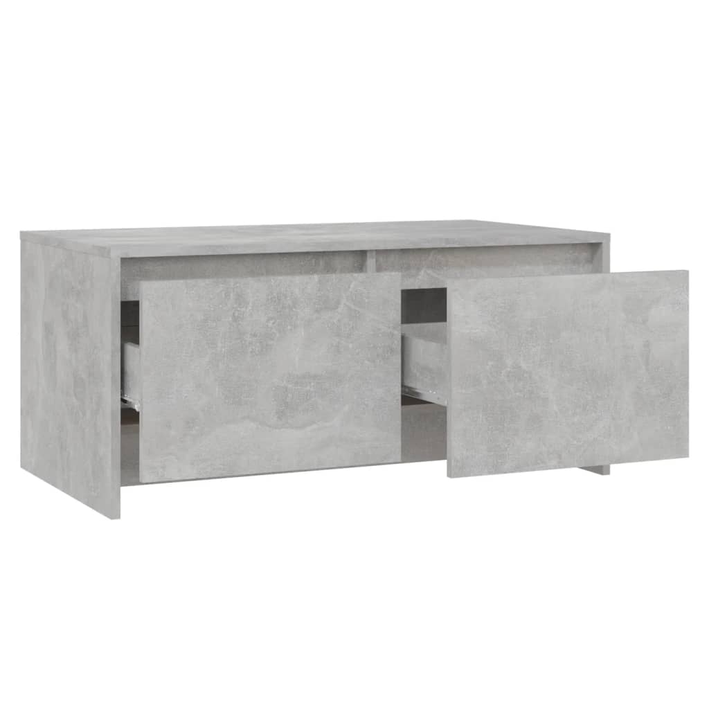 betonszürke szerelt fa dohányzóasztal 90x50x41,5 cm