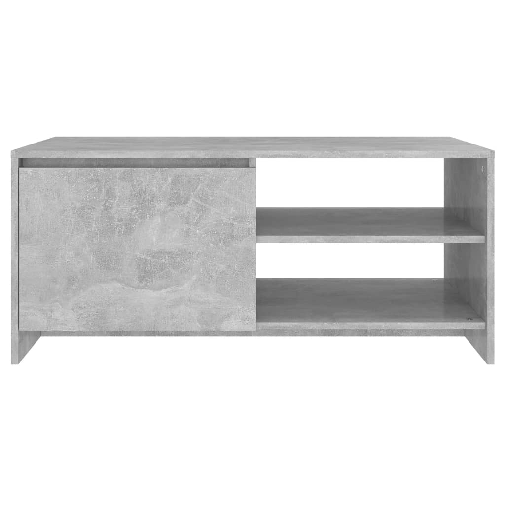 betonszürke szerelt fa dohányzóasztal 102x 50 x 45 cm