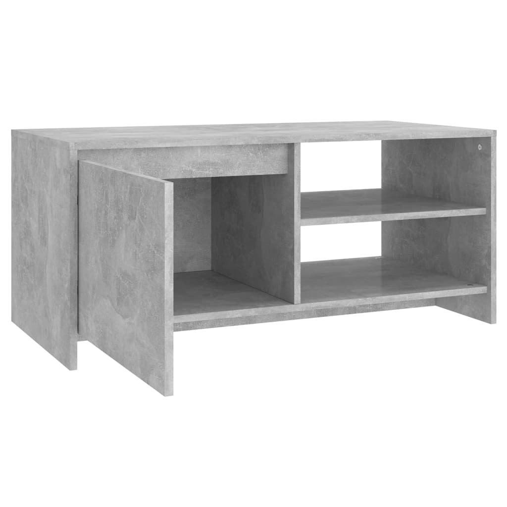betonszürke szerelt fa dohányzóasztal 102x 50 x 45 cm