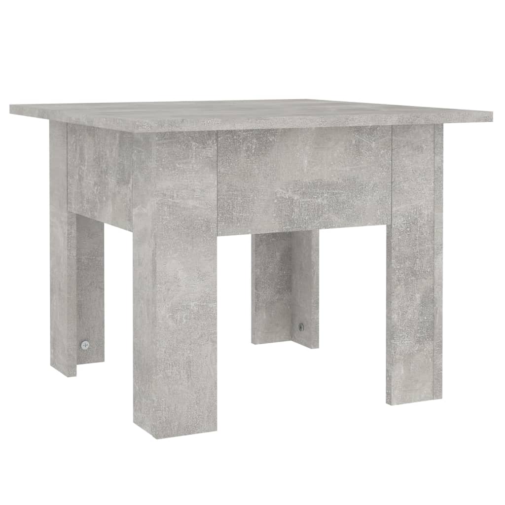 betonszürke szerelt fa dohányzóasztal 55 x 55 x 42 cm
