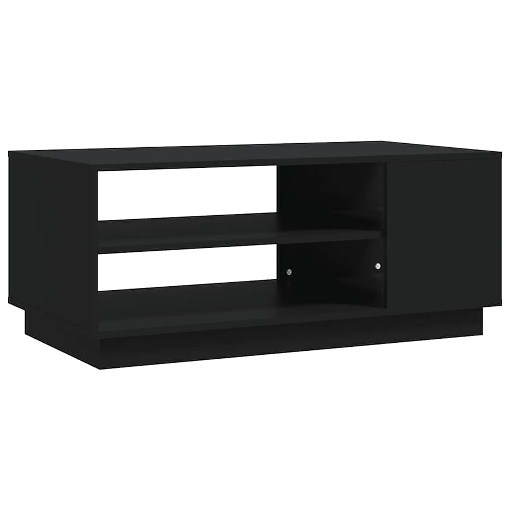 fekete szerelt fa dohányzóasztal 102x55x43 cm