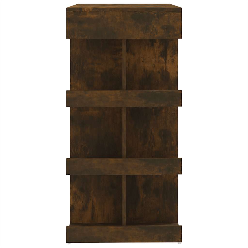füstös tölgy színű bárasztal tárolópolccal 100 x 50 x 101,5 cm