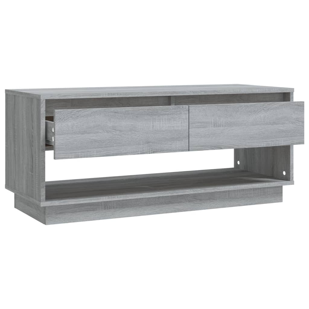 szürke sonoma színű szerelt fa TV-szekrény 102x41x44 cm