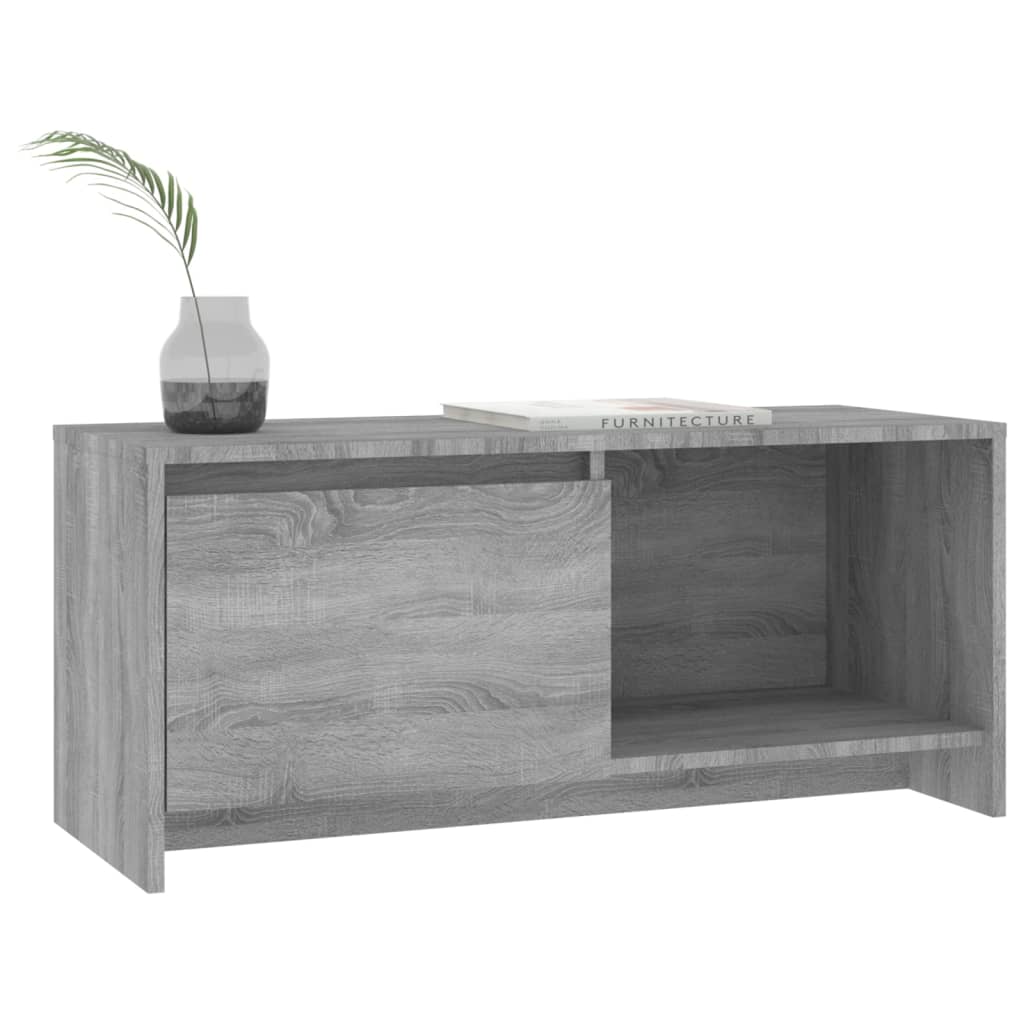szürke sonoma színű szerelt fa TV-szekrény 90x35x40 cm