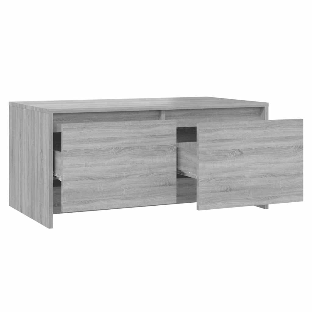szürke sonoma szerelt fa dohányzóasztal 90x50x41,5 cm