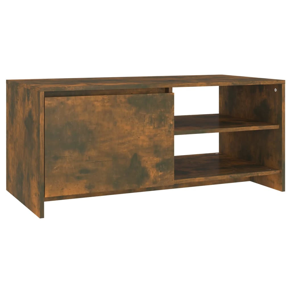 füstös tölgy színű szerelt fa dohányzóasztal 102 x 50 x 45 cm