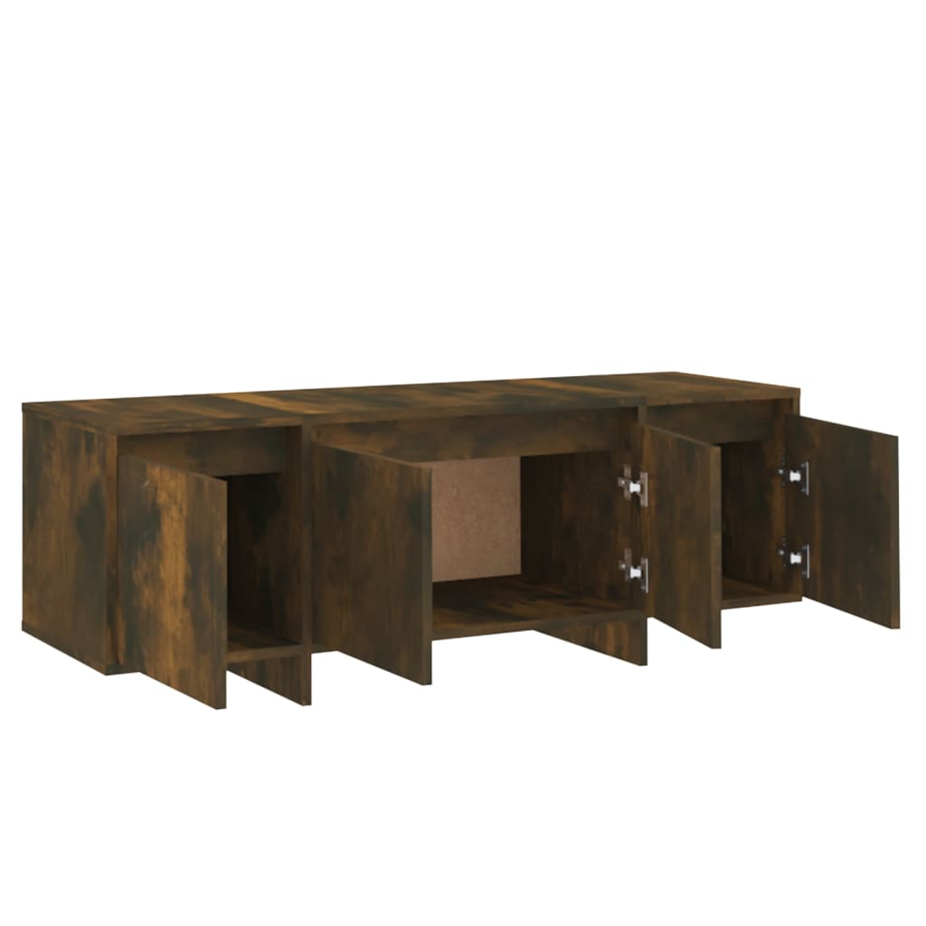 füstös tölgy színű szerelt fa TV-szekrény 120x30x40,5 cm