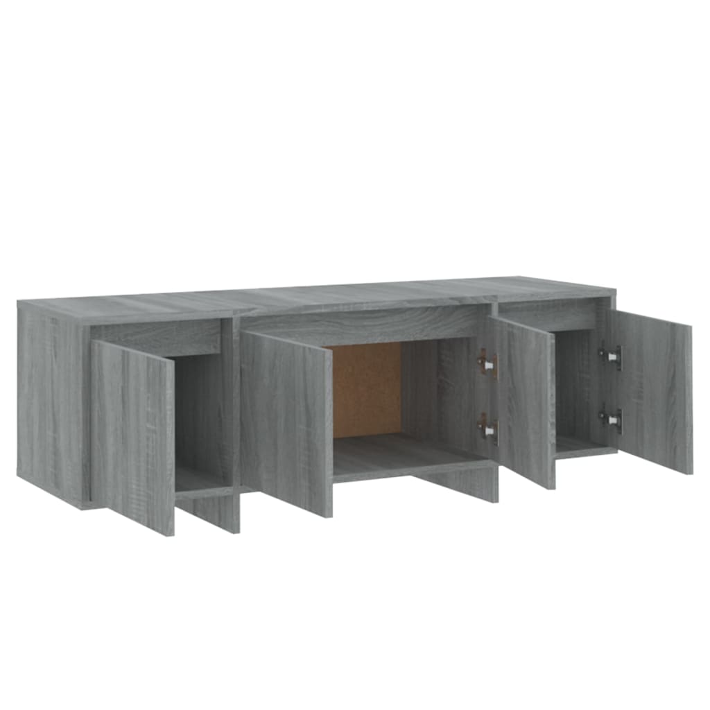 szürke sonoma színű szerelt fa TV-szekrény 120x30x40,5 cm