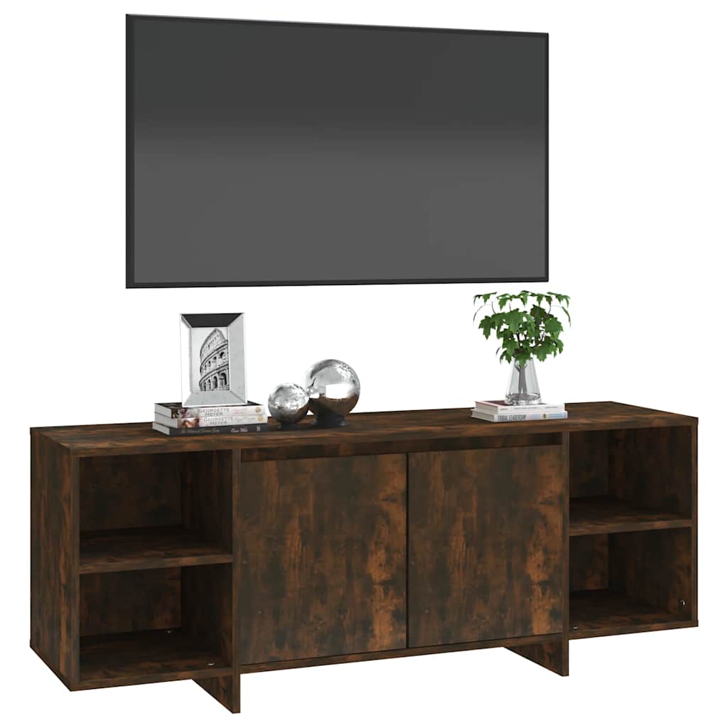füstös tölgy színű szerelt fa TV-szekrény 130x35x50 cm