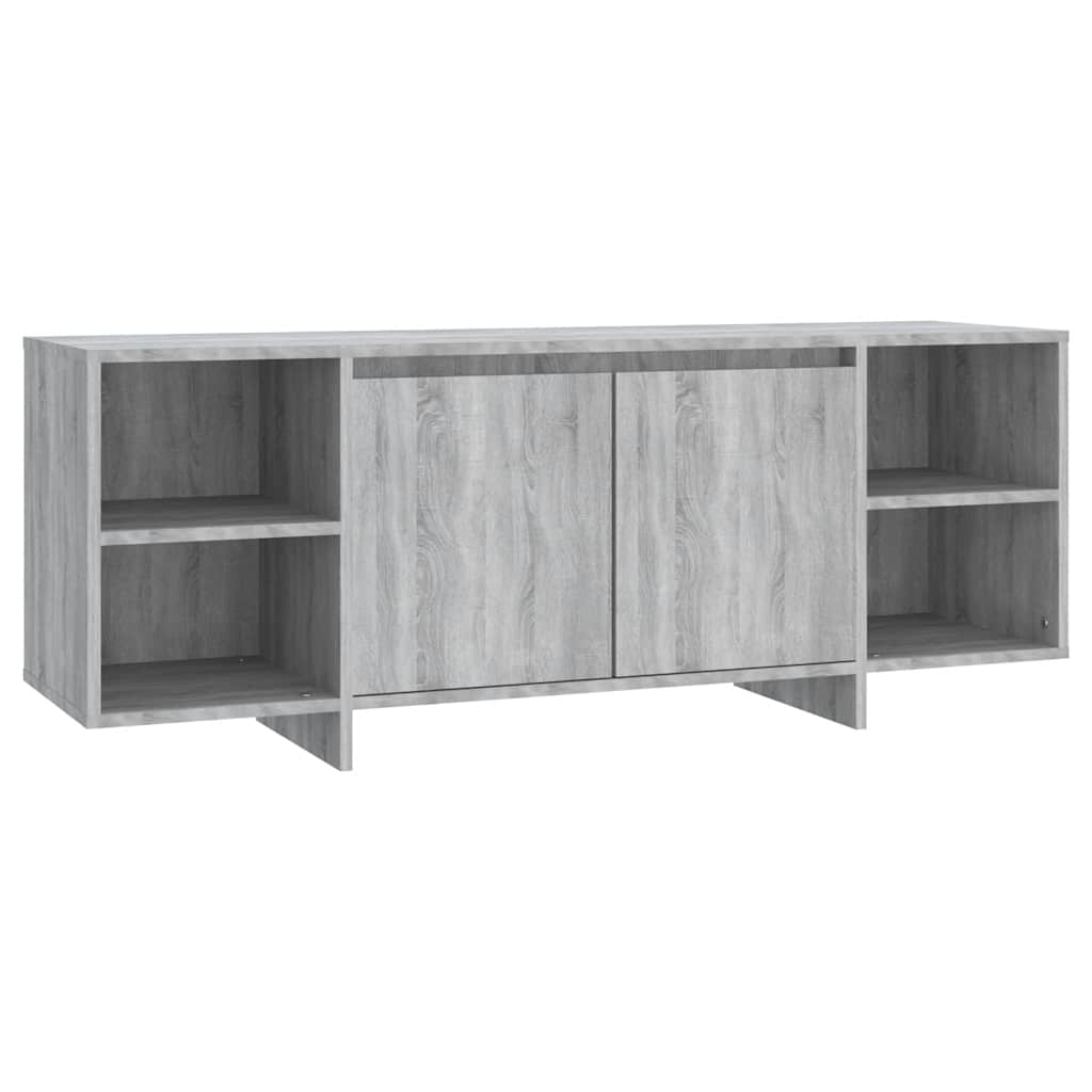 szürke sonoma színű szerelt fa TV-szekrény 130 x 35 x 50 cm