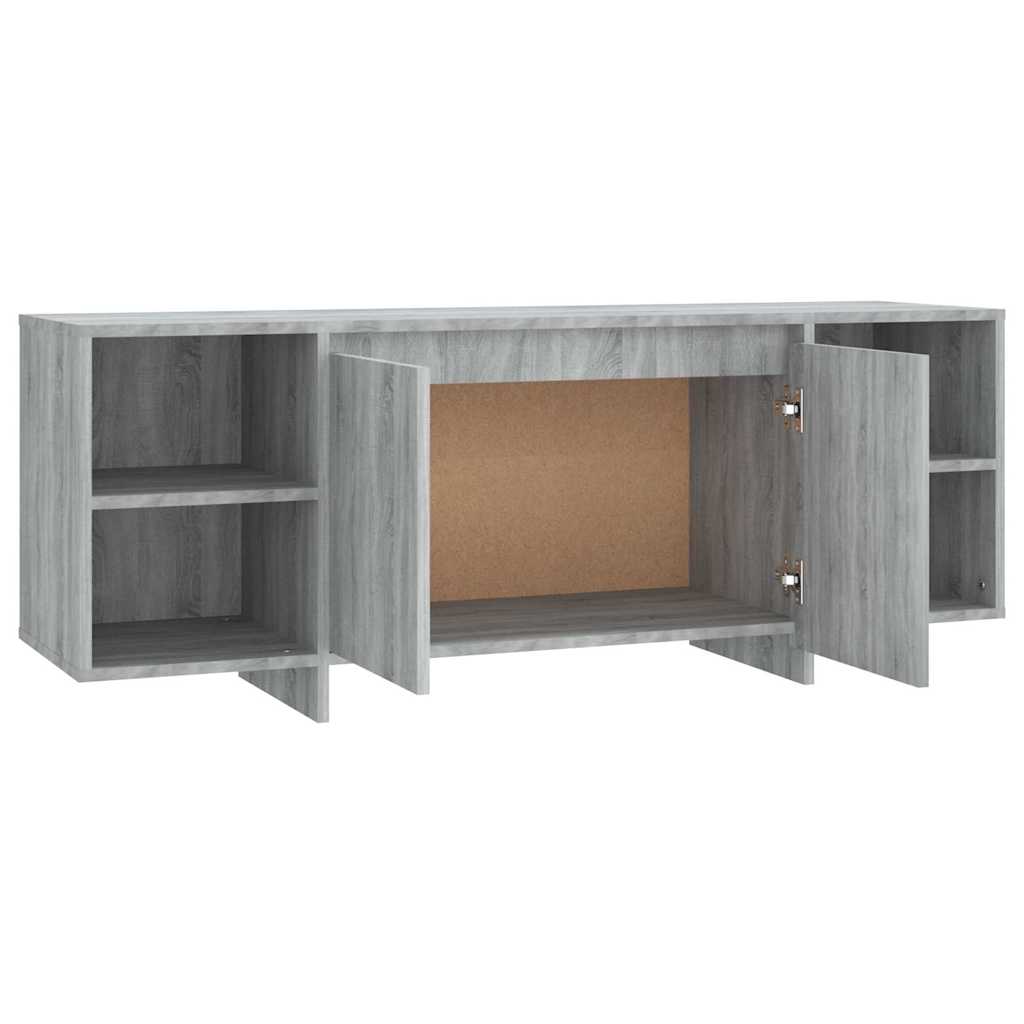 szürke sonoma színű szerelt fa TV-szekrény 130 x 35 x 50 cm