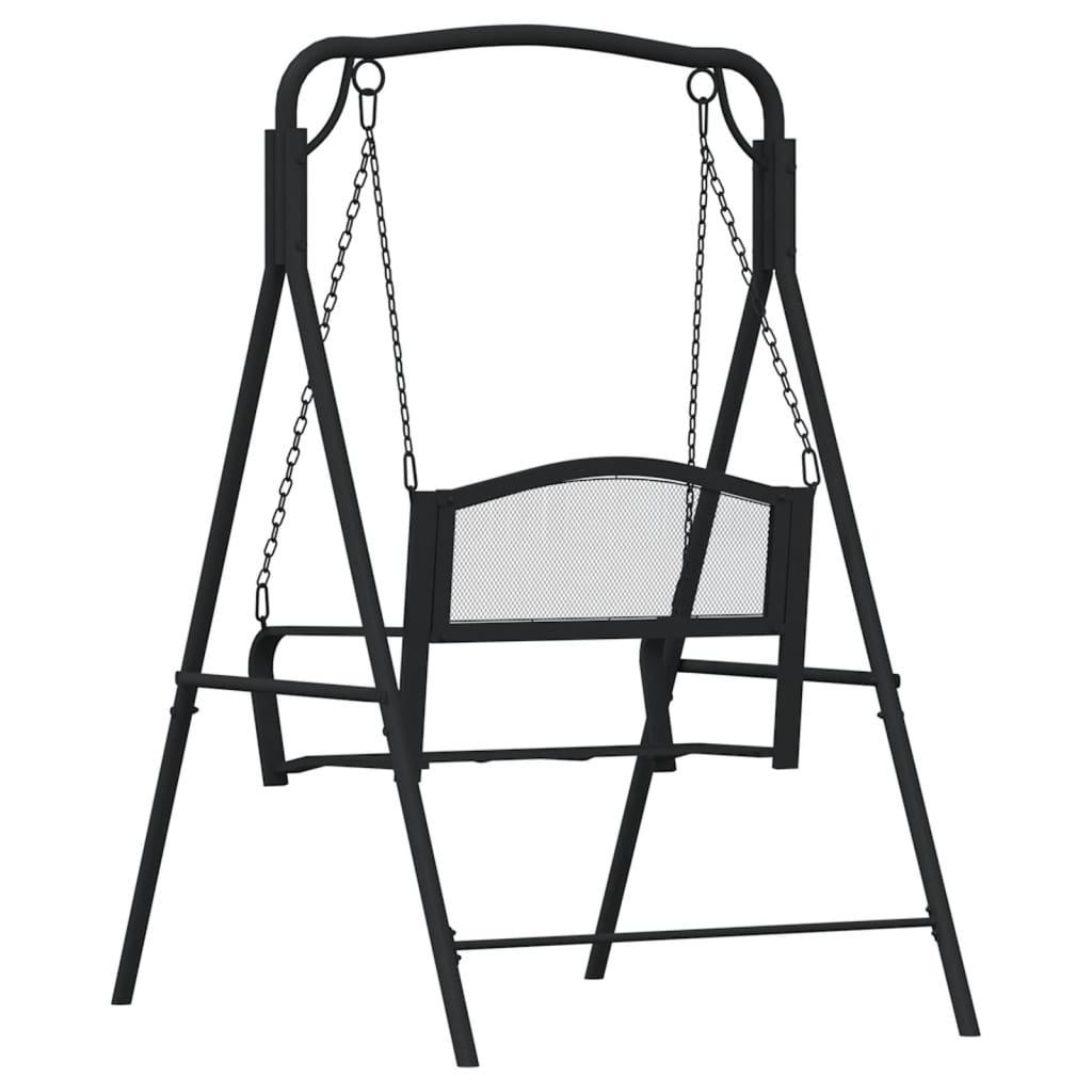 fekete acél hintapad 124 cm