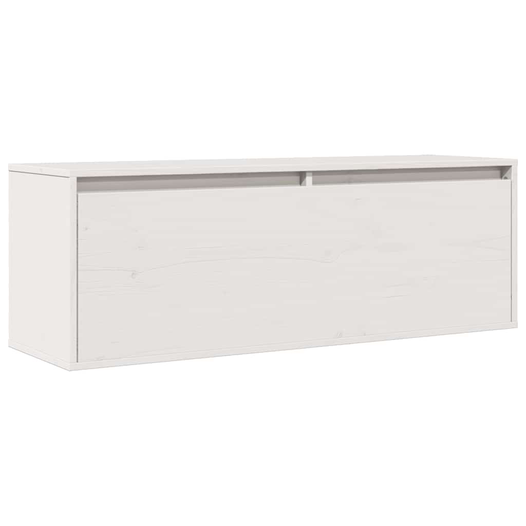 fehér tömör fenyőfa faliszekrény 100 x 30 x 35 cm