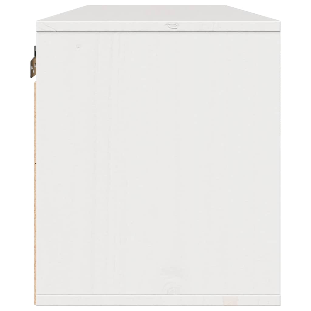 fehér tömör fenyőfa faliszekrény 100 x 30 x 35 cm