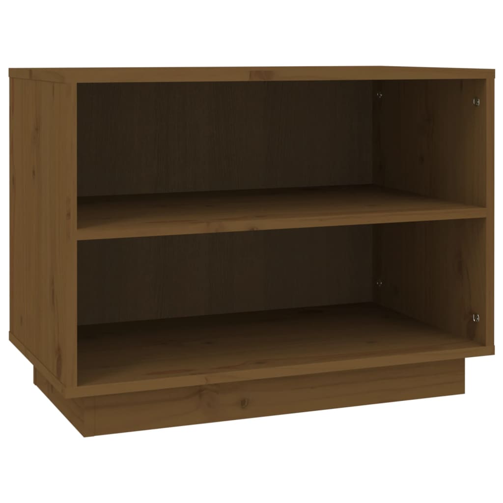 mézbarna tömör fenyőfa cipősszekrény 60 x 34 x 45 cm