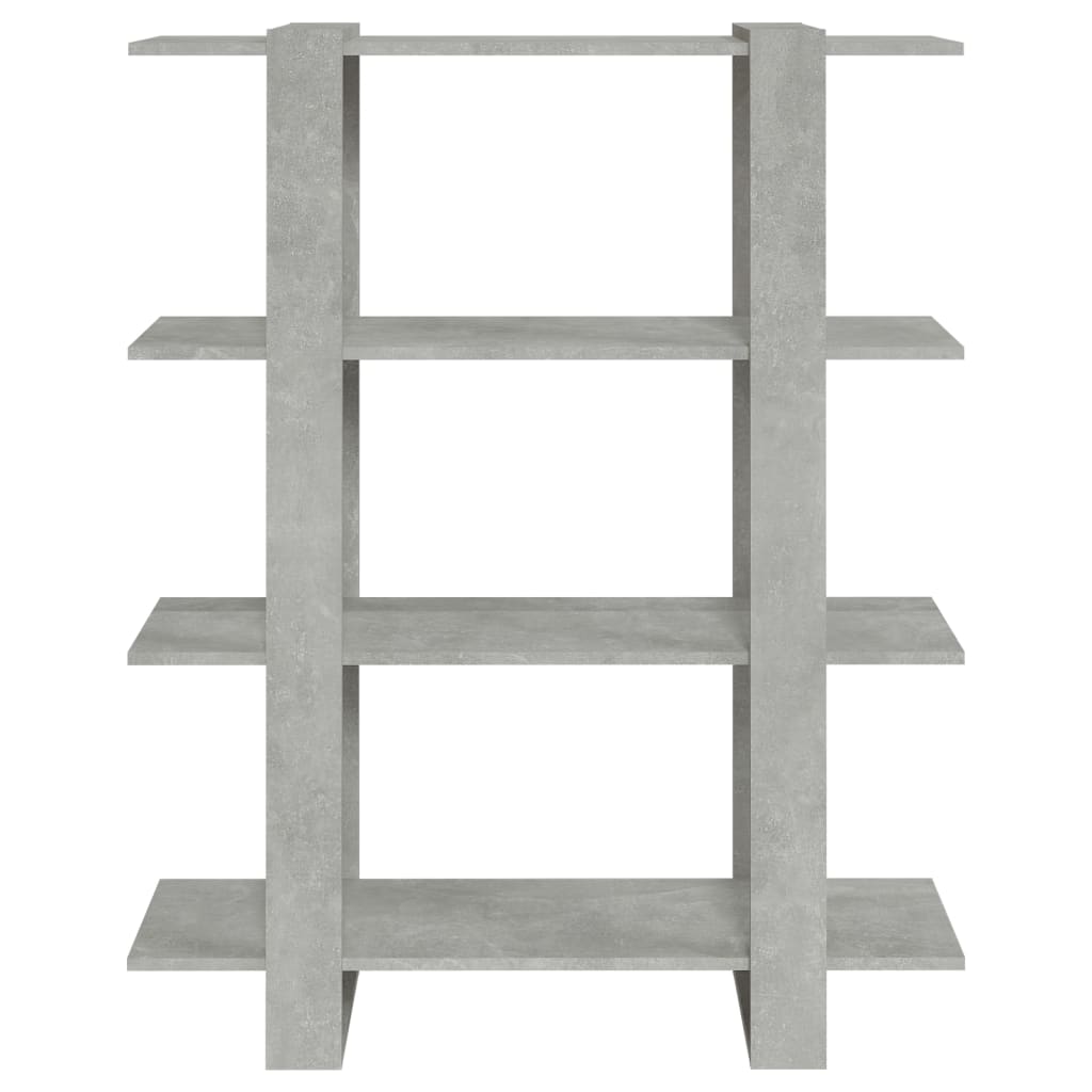 betonszürke könyvszekrény/térelválasztó 100 x 30 x 123,5 cm
