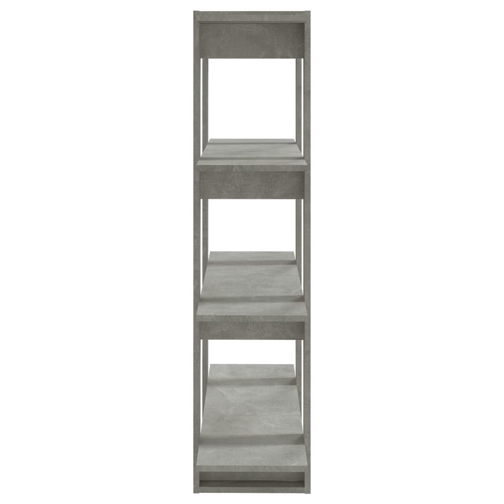 betonszürke könyvszekrény/térelválasztó 100 x 30 x 123,5 cm