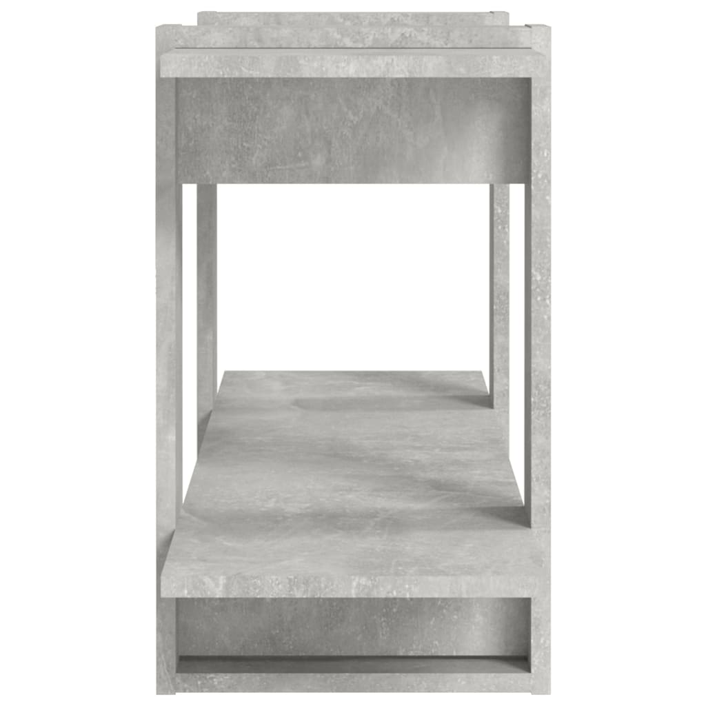 betonszürke szerelt fa könyvszekrény 100 x 30 x 51 cm